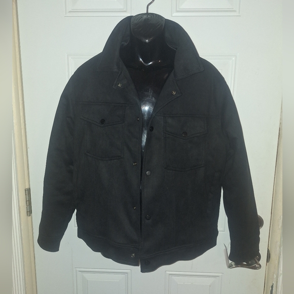 Men's Robert Graham Vegan Suede Quilted Lining Jacket Flap Pockets MED MSRP $228 - Picture 2 of 10